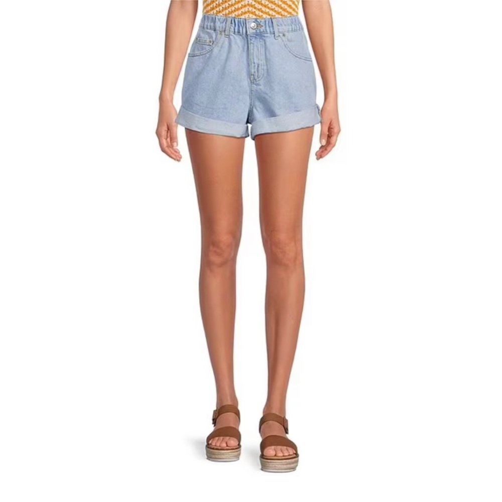 Gianni Bini size Xs. Friya High Rise Elastic Waist Cuffed Denim Shorts‎
